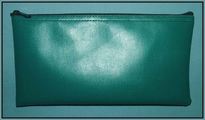 Vinyl Zipper Wallet - Teal
