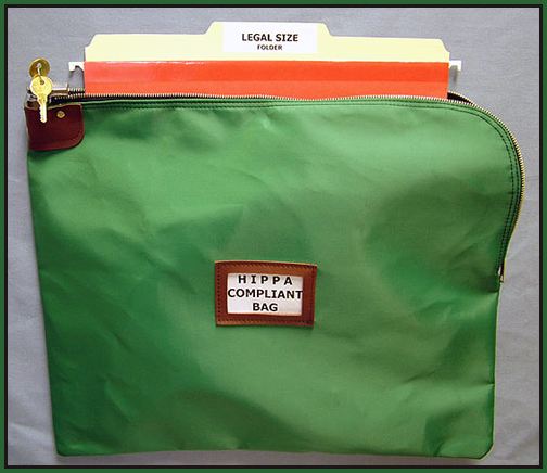 HIPAA Compliant Bag - Medical Records Tranport Bag