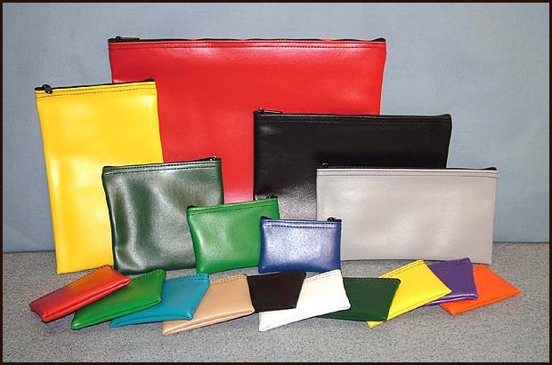 Zipper Wallets - Vinyl Bank Money Bags - Bank Deposit Bags